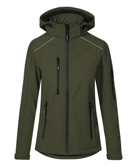 Techniczny zimowy softshell Promodoro® z kapturem dla pani