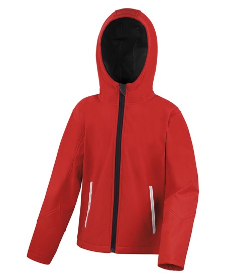 Techniczny 3-warstwowy softshell Result® z kapturem dla dziecka