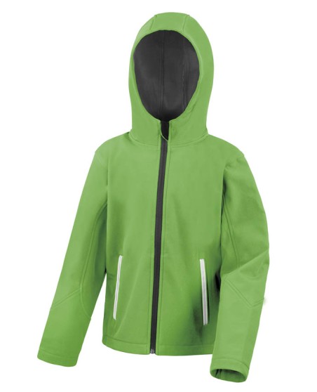 Techniczny 3-warstwowy softshell Result® z kapturem dla dziecka