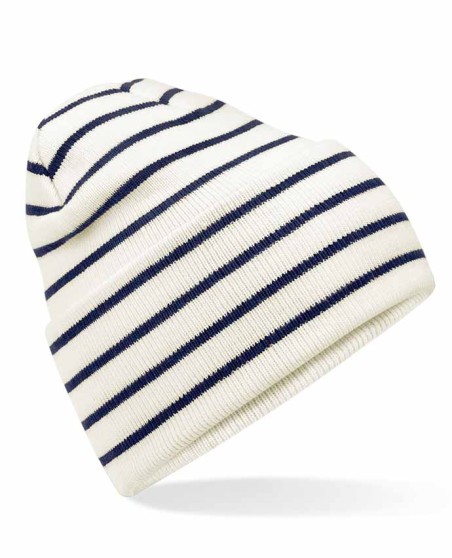 Dwuwarstwowa czapka beanie Beechfield® w paski