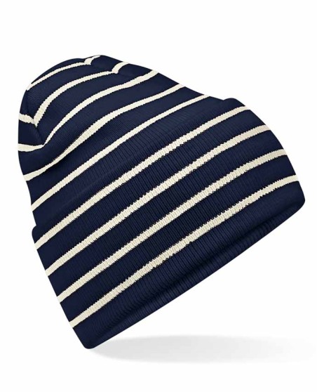 Dwuwarstwowa czapka beanie Beechfield® w paski