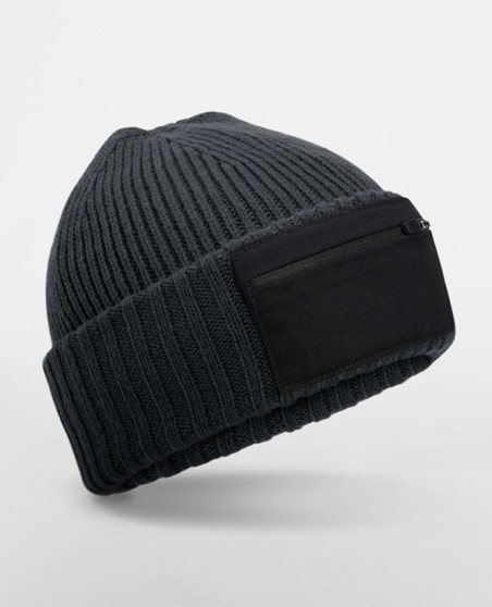 Niska czapka beanie Beechfield® z kieszonką na zamek