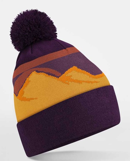 Dwuwarstwowa czapka z pomponem Beechfield® Mountain Peaks