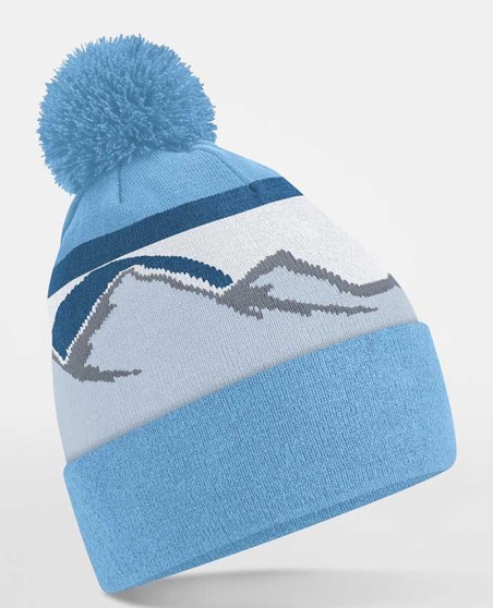 Dwuwarstwowa czapka z pomponem Beechfield® Mountain Peaks