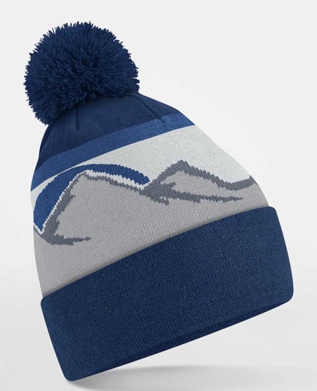 Dwuwarstwowa czapka z pomponem Beechfield® Mountain Peaks