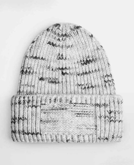 Beanie Beechfield® Chunky z dzierganą patką (recykling)