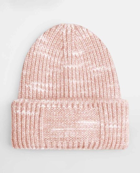 Beanie Beechfield® Chunky z dzierganą patką (recykling)
